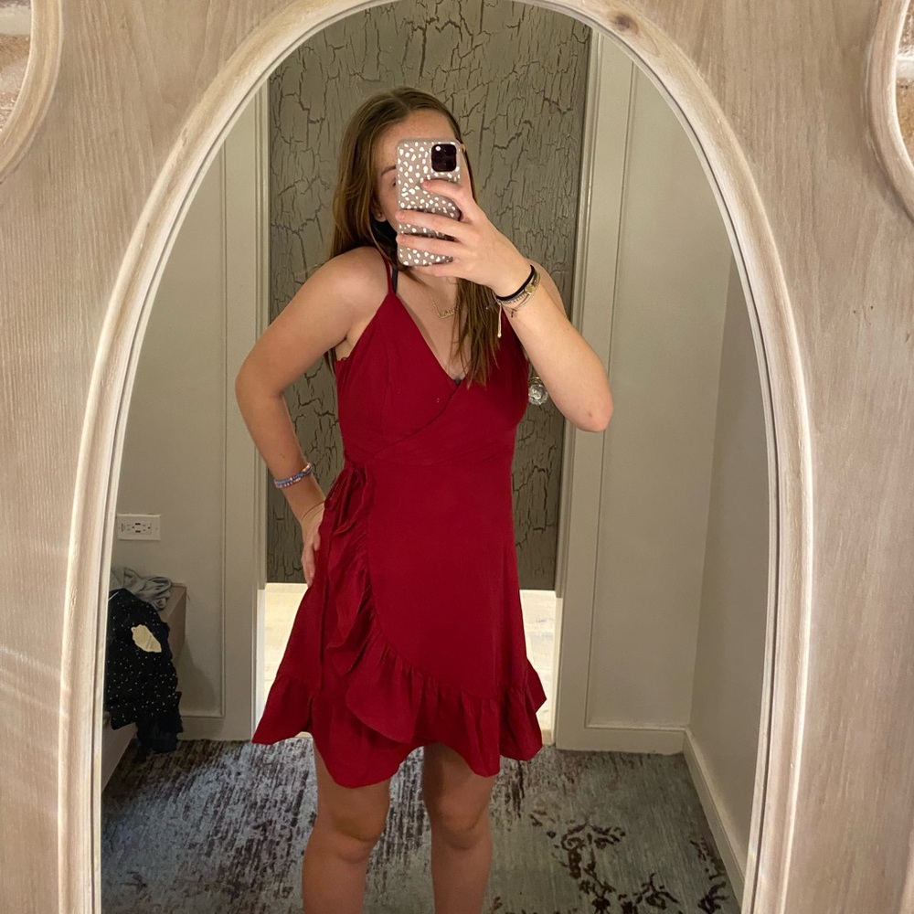 ALTARD STATE RED MINI DRESS